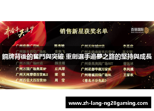 銅牌背後的奮鬥與突破 重劍選手追夢之路的堅持與成長