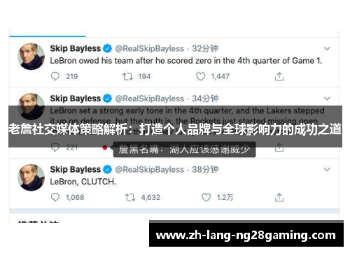 老詹社交媒体策略解析：打造个人品牌与全球影响力的成功之道